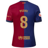 PEDRI #8 BA 1:1 Quality Home Fans Jersey 2024/25 (LaLiga Font 西甲字体 有号下广告) ★★