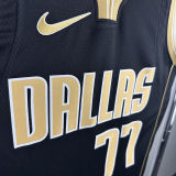 2025 Mavericks  Dončić #77  Black Honor Edition NBA Jerseys