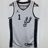 2021 Spurs WEMBANYAMA #1 Grey NBA Jerseys