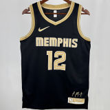 2025 Mavericks  MORANT #12  Black Honor Edition NBA Jerseys
