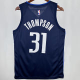 2025 Mavericks THOMPSON #31 Sapphire Blue NBA Jerseys