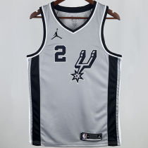 2021 Spurs LEONARD #2 Grey NBA Jerseys