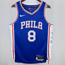 2025 76ers GEORGEG #8 Blue  NBA Jerseys 热压