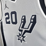 2021 Spurs GINOBILI #20 Grey NBA Jerseys