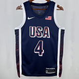 2025 Team USA CURRY #4 Sapphire Blue NBA Jerseys