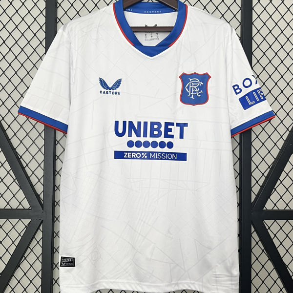 2024/25 Glasgow Rangers Away White  Fans Jersey