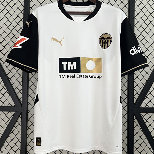 2024/25 Valencia Home White Fans Soccer Jersey