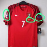 2016 Portugal Home Retro Soccer Jersey