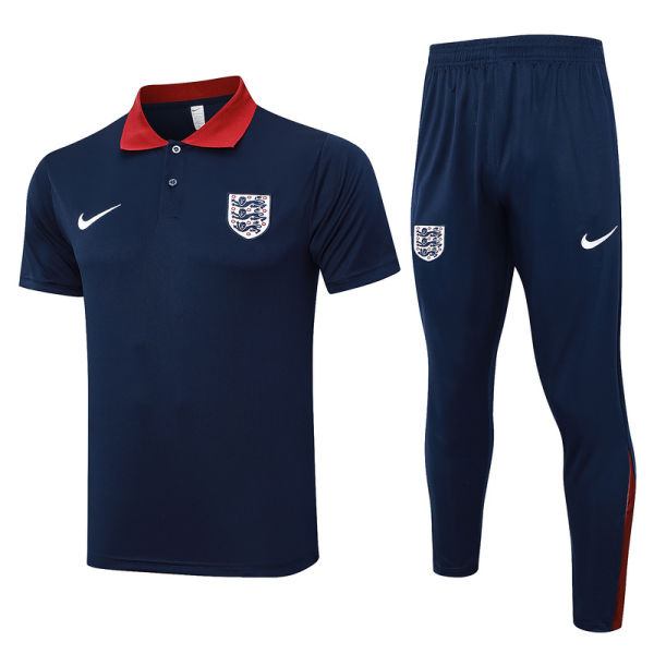 2025 England Sapphire Blue POLO Training Tracksuit