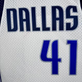 2010/11 Mavericks  NOWITZKI #41 White Retro NBA Jersey