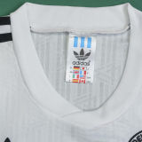 1990 Germany Home White Retro Long Sleeve Soccer Jersey