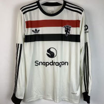2024/25 M Utd Third White Long Sleeve Fans Soccer Jersey