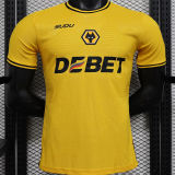 2024/25 Wolves Home Yellow Player Version Soccer Jersey