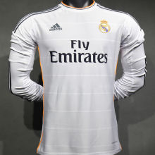 2013/14 RM White Home Retro Player Version Long Sleeve Soccer Jersey  球员版
