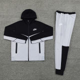 2024/25 Nk~ Black Gray Hoody Zipper Jacket Tracksuit
