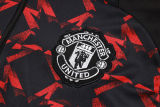2025 M Utd Black Red Kids Sweater Tracksuit