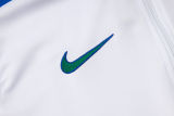 2025 Brazil White Jacket Tracksuit