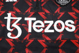 2025 M Utd Black Red Kids Sweater Tracksuit