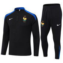 2025 France Black Sweater Tracksuit