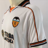 1999/2000 Valencia Home White Retro Soccer Jersey