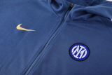 2025 In Milan Light Blue Hoody Zipper Jacket Windbreaker