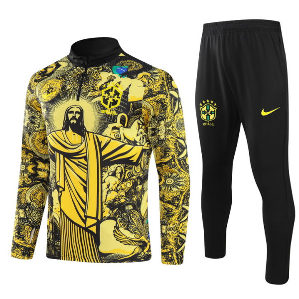 2025 Brazil Yellow Sweater Tracksuit