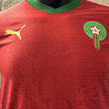 2025 Morocco Home Red Player Version Soccer Jersey