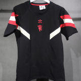 2025 M Utd Black Cotton Retro Style Jersey