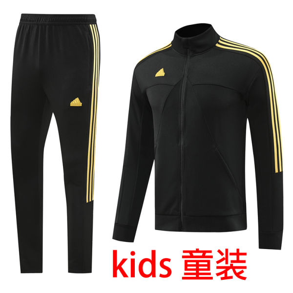 2024/25 Ad~ Black Kids Jacket Tracksuit