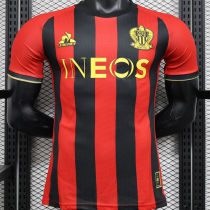 2024/25 Nice Home Red Black Player Version Soccer Jersey