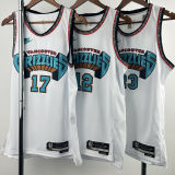 2025 Grizzlies MORANT #12 White Retro NBA Jerseys Hot Pressed