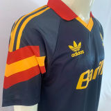 1991/92 Roma Third Black Retro Soccer Jersey