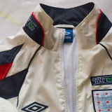 1998 England White Retro Style Windbreaker