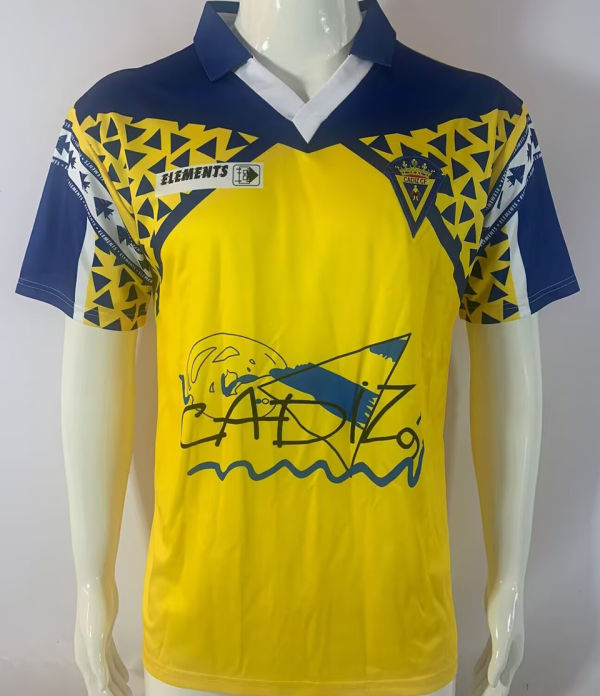 1991/92 Cadiz Home Retro Soccer Jersey  胸前带广告