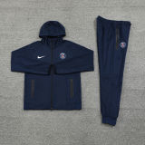 2025 PSG Sapphire Blue Hoody Zipper Jacket Tracksuit