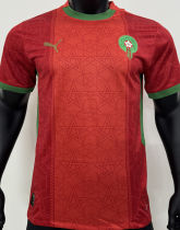 2025 Morocco Home Red Player Version Soccer Jersey