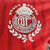 2024/25 Deportivo Toluca Home Red Player Version Soccer Jersey 托卢卡