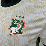 2025 Ivory Coast Away White Player Version Jersey