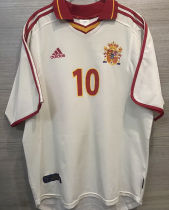2000 Spain Away White Retro Soccer Jersey
