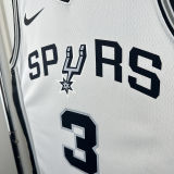 Spurs PAUL  #3  White NBA Jerseys