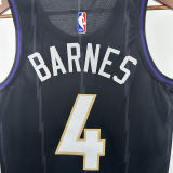 2025 Timberwolves BARNES #4 Black  NBA Jerseys 热压