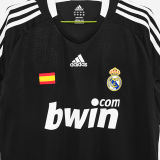 2008/09 RM Away Black Retro Long Sleeve Soccer Jersey