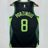 2025 Celtics PORAIGIS #8  Black City Edition NBA Jerseys