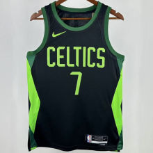 2025 Celtics BROWN #7  Black City Edition NBA Jerseys