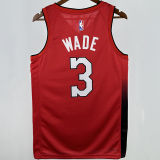 2025 Miami Heat WADE #3 Red City Edition NBA Jerseys 热压