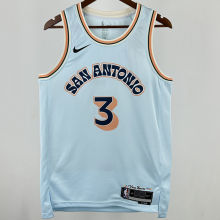 2025 Spurs PAUL #3 Light Blue City Edition NBA Jerseys