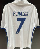 2016/17 RM White Home Retro Long Sleeve Soccer Jersey