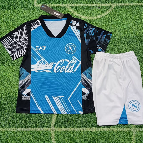 2024/25 Napoli Blue Training Kids Soccer Jersey