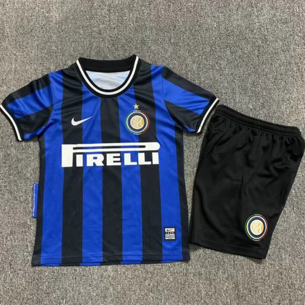 2010 In Milan Home UCL Final Version Retro Kids Soccer Jersey 胸前有决赛小字版