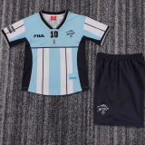 2001 Maradona #10 Argentina Home Retro Kids Soccer Jersey 2001有名有号